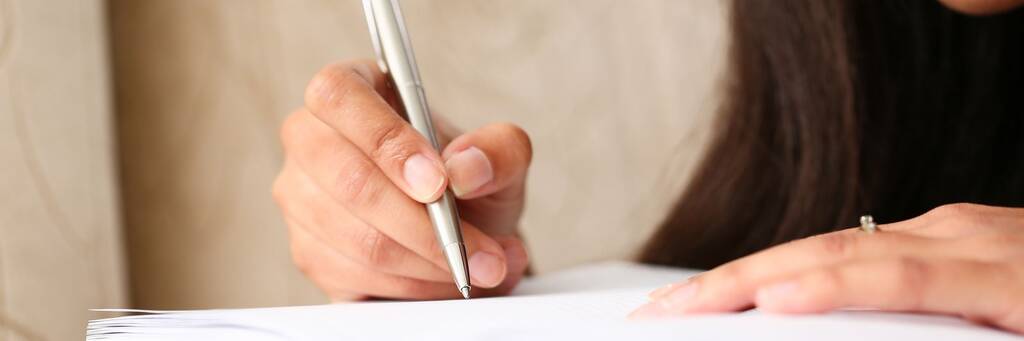 Woman writing